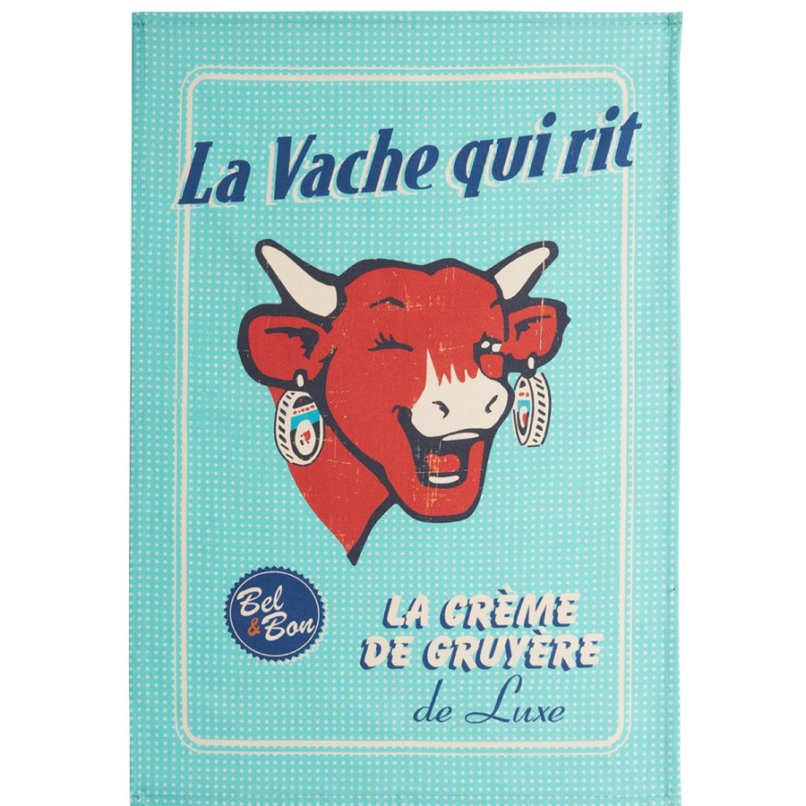 Coucke Coucke Creme De Gruyere Printed Tea Towel Clearance