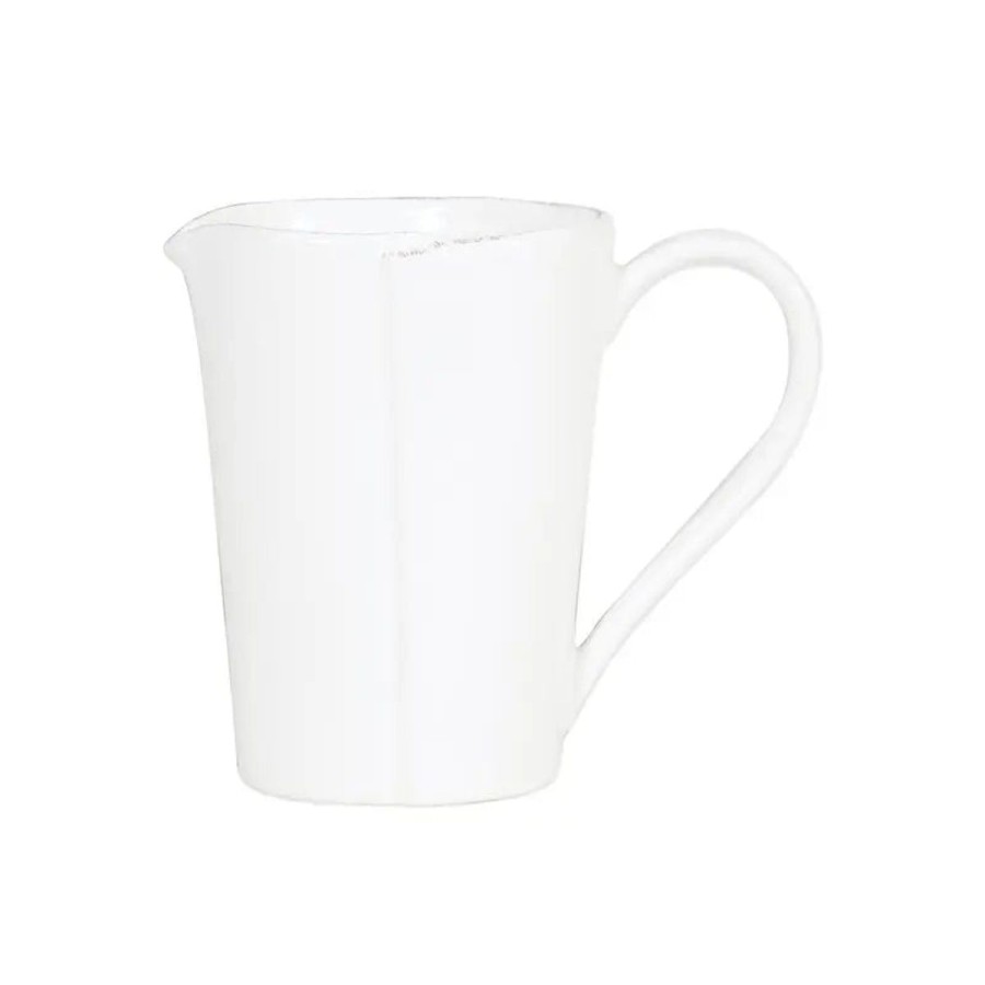 Vietri Vietri Lastra Melamine White Pitcher Hot