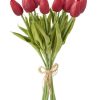 K&K Interiors K&K 13.5" Red Real Touch Mini Tulip Bundle (12 Stems) Online