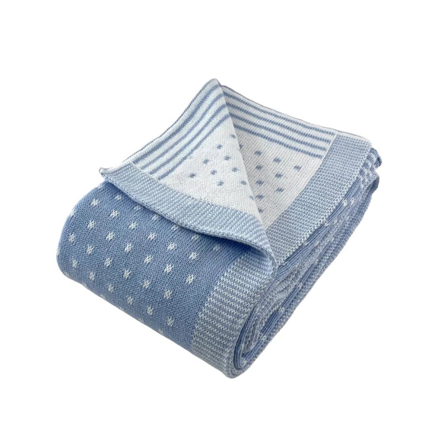 A Soft Idea A Soft Idea Pin Dot Baby Blanket Blue Online