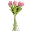 K&K Interiors K&K 13.5" Mauve Real Touch Mini Tulip Bundle (12 Stems) Best