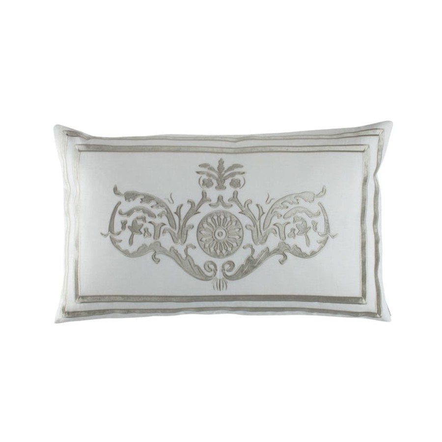 Lili Alessandra Lili Alessandra Paris Large Rectangle Pillow-White/Ice Silver Online