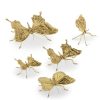 K&K Interiors K&K Set Of 6 Silver Butterflies Wholesale