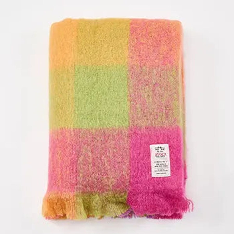 Avoca Handweavers Avoca Lotus Mohair Throw Hot