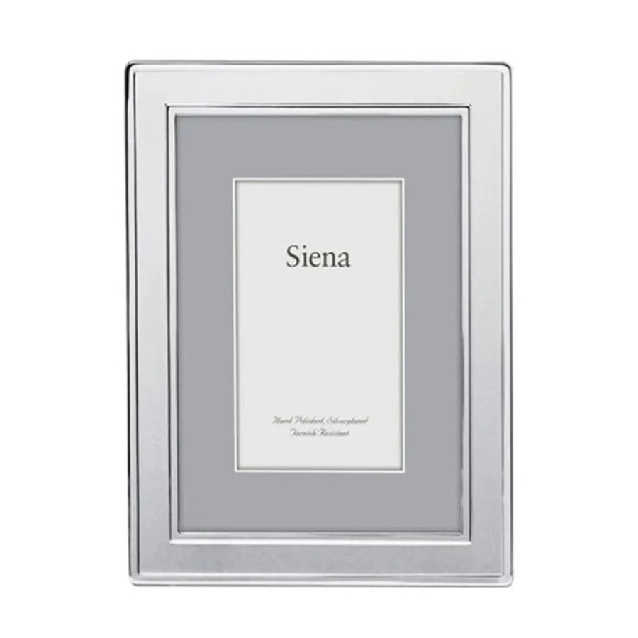 Tizo Designs Siena Double Border Plain Silverplate Frame Best