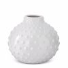 K&K Interiors K&K 11" White Ceramic Raised Dot Vase Hot