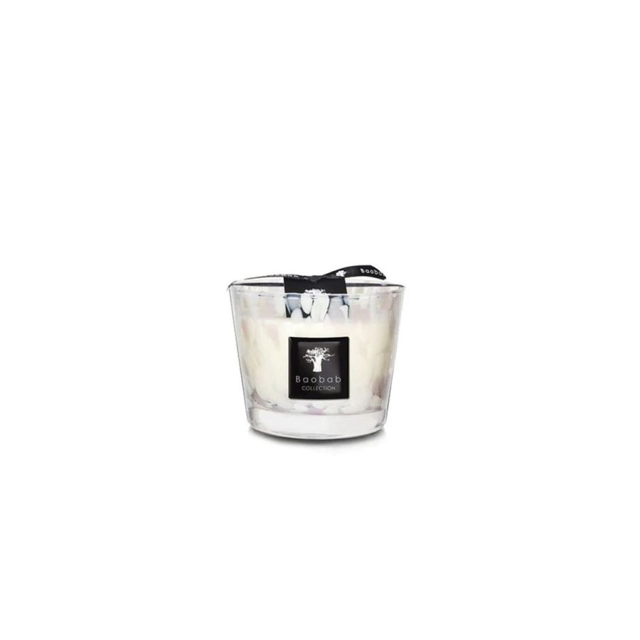 Baobab Collection Baobab Collection Max 10 Pearls White Candle New